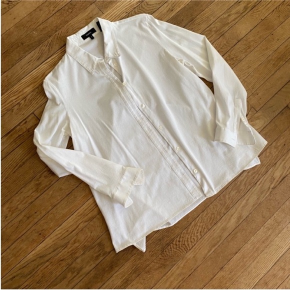 Theory White Blouse Size Small - Picture 2 of 11